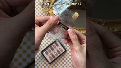 Is sticky pad or nail glue strong? #nails #pressonnails #ellievincynails #fakenails
