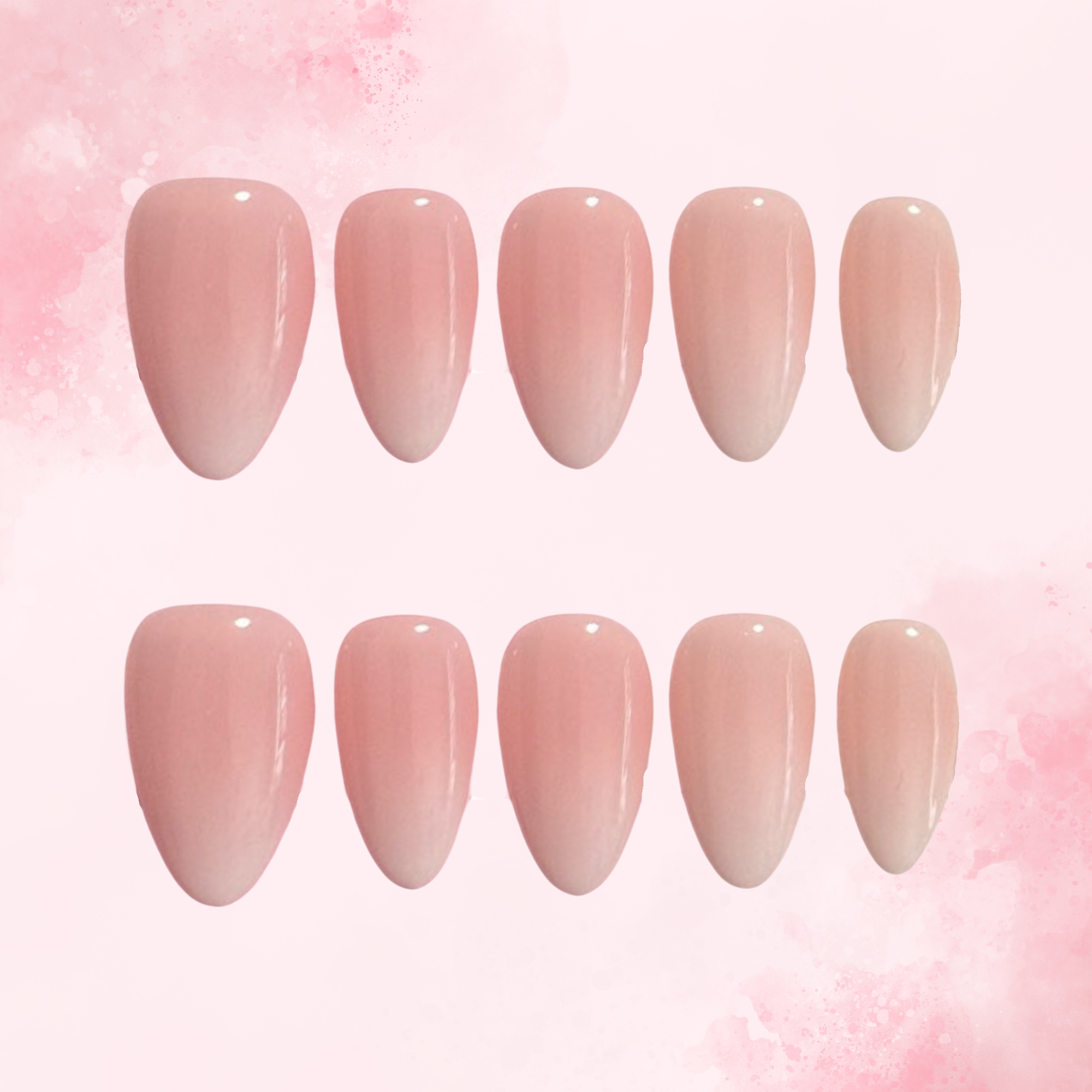 Blush Fade | Handmade Nails,Ellie Vincy Press on Nails,Short Almond,Cute, Floral, French tip,Handmade White, Nude, Floral, Pink, Beige, Clear press on nails,10 pcs, False nails,Reusable,Glue on nails,Sticky on nails,Pop on nails