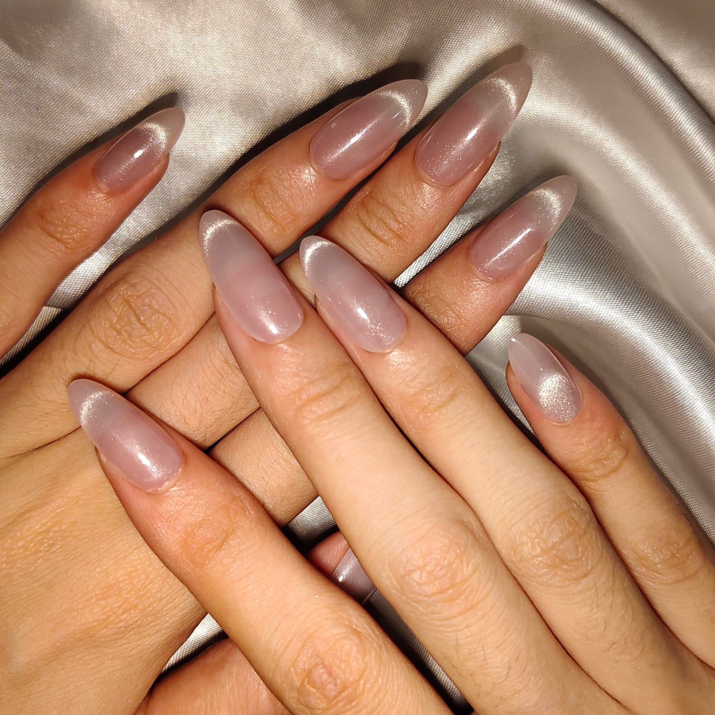 Dusty Rose,Ellie Vincy Press on Nails,Medium Almond,Solid color, Rose gold, Pink press on nails,28 pcs, False nails,Reusable,Glue on nails,Sticky on nails,Pop on nails