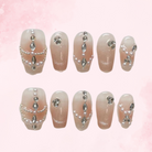 Summer Pink ｜Handmade Nails (Copy),Ellie Vincy Press on Nails,  Coffin,Other,Handmade Pink press on nails,10 pcs, False nails,Reusable,Glue on nails,Sticky on nails,Pop on nails