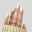 Pink Cat Eye Almond,Ellie Vincy Press on Nails,  Almond,Solid color, Pink press on nails,30 pcs, False nails,Reusable,Glue on nails,Sticky on nails,Pop on nails