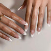 Chic & Classic,Ellie Vincy Press on Nails,  Almond,, White press on nails,24 pcs, False nails,Reusable,Glue on nails,Sticky on nails,Pop on nails