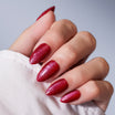Red Cat Eye Almond,Ellie Vincy Press on Nails,Short  Almond,Solid color, Red press on nails,30 pcs, False nails,Reusable,Glue on nails,Sticky on nails,Pop on nails